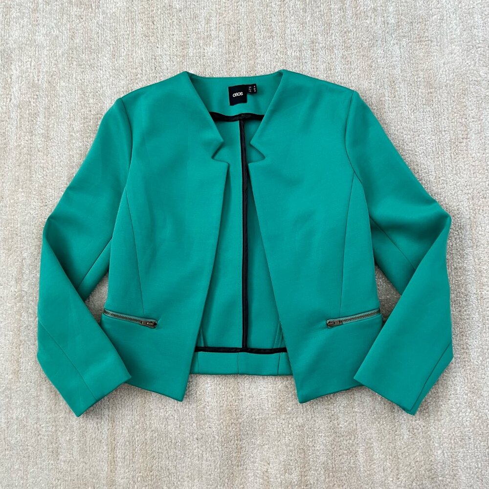 ASOS Cropped Moto Blazer Jacket US 0
